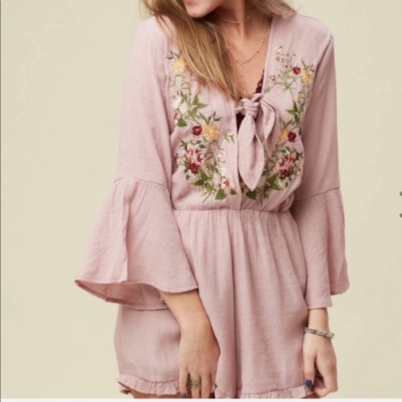 Altar'd State Pants - Altar’d State | Floral Embroidered | Romper